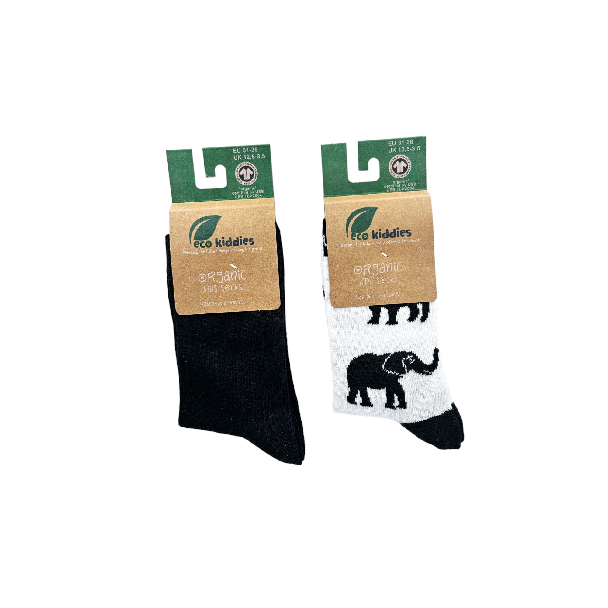 ECO ESSENTIALS ORGANIC COTTON KIDS SOCKS DUO: SCHOOL & SAFARI-0