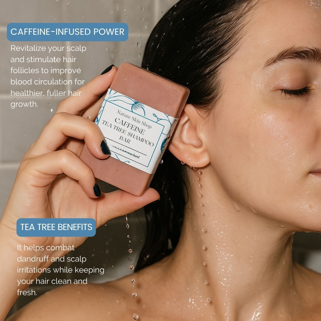 Caffeine Shampoo Bar with Tea Tree Oil – Growth & Scalp Care-3
