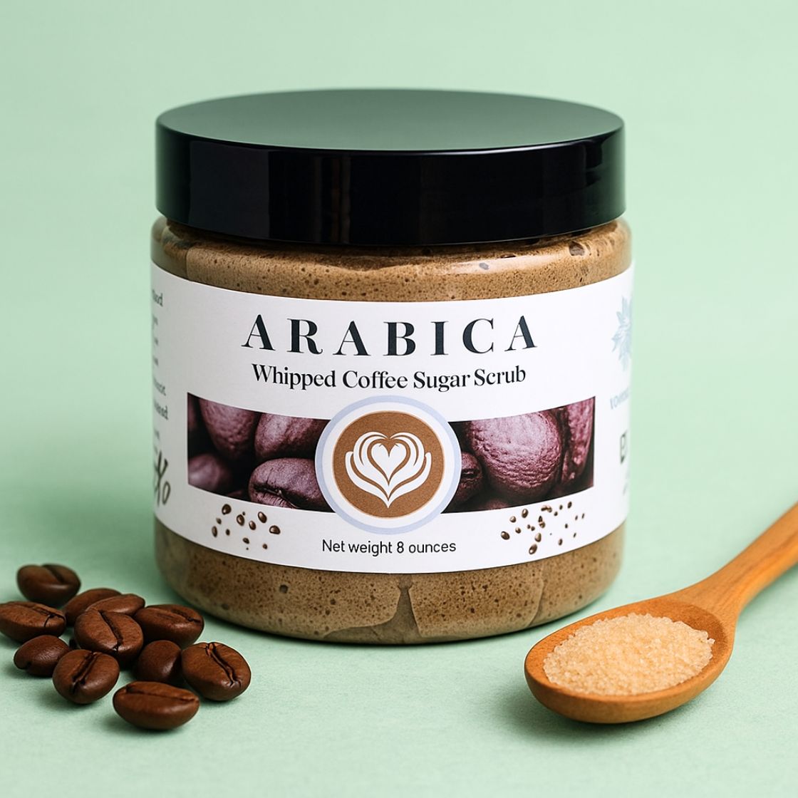 Aromatic Arabica Coffee Whipped Sugar Scrub 8 oz-0